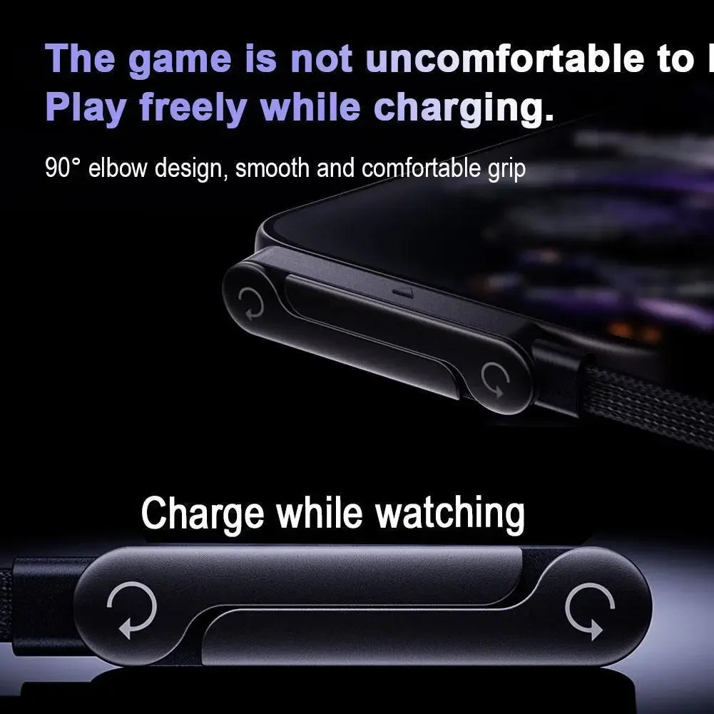 Black gaming controller with text about comfort and functionality on a dark background