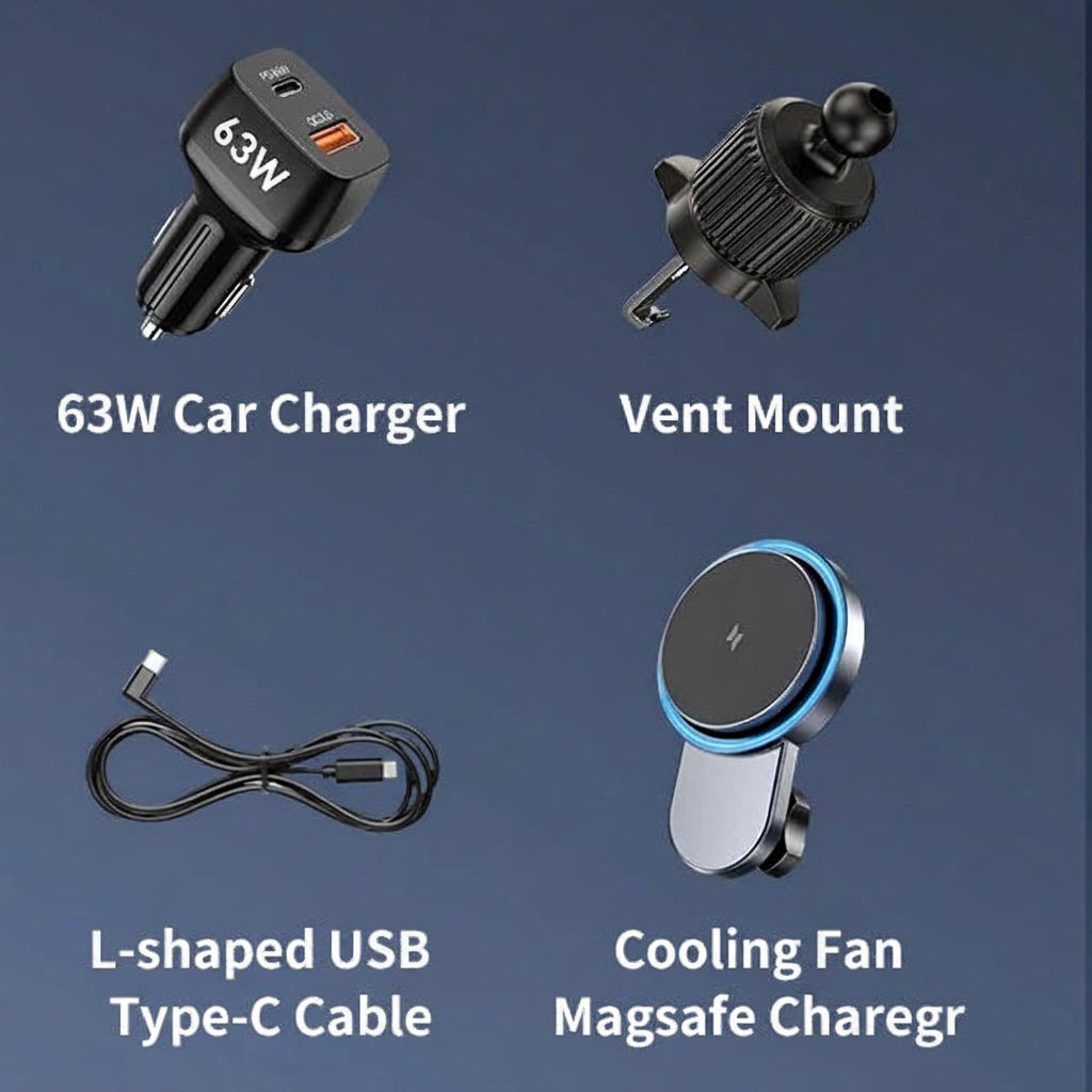 Product compatibility chart for iPhone 12-17 Series with charging accessories and case compatibility.