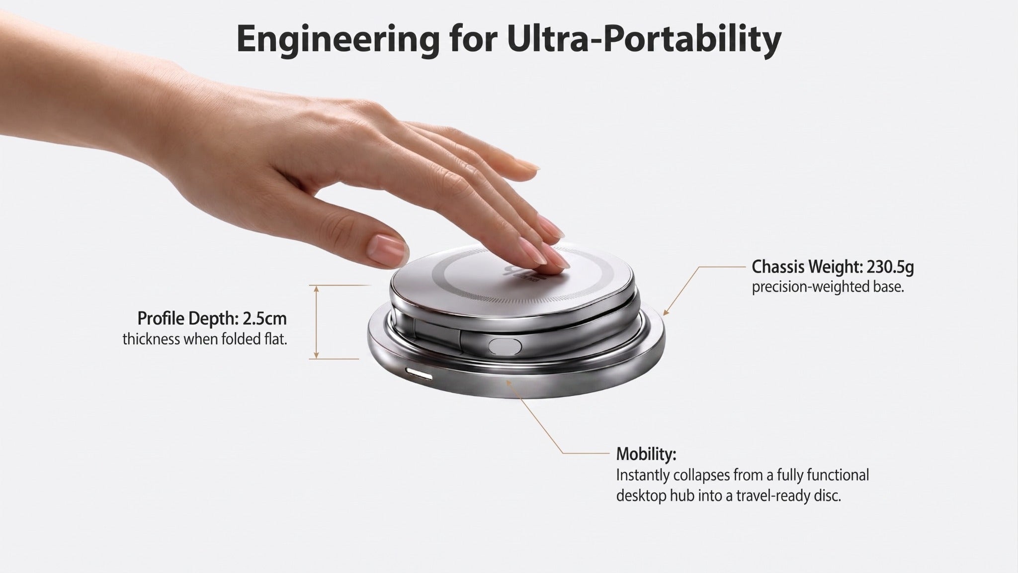 FlexCharge Pro ultra portability folded design feature image
